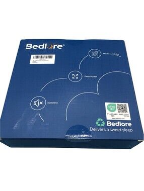 Bedlore Waterproof Mattress Protector Queen Navy Blue Deep Pocket Soft Noiseless